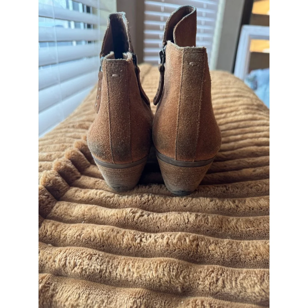 FRYE | Judith Brown Suede Leather Ankle Boots Booties Size 8.5